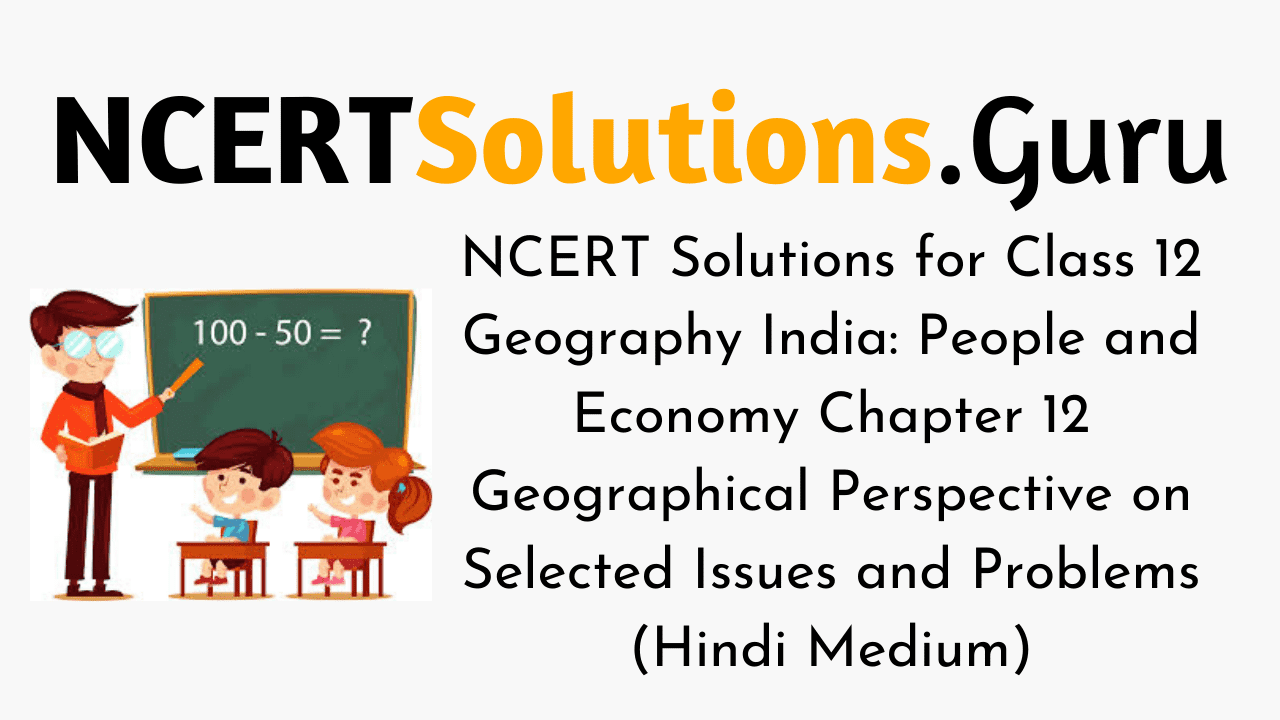 NCERT Solutions for Class 12 Geography India People and Economy Chapter 12 Geographical Perspective on Selected Issues and Problems (Hindi Medium)