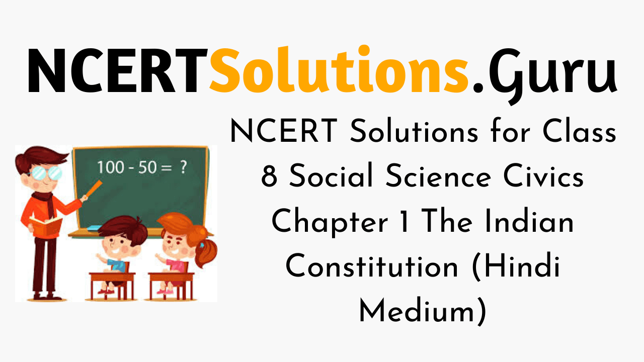NCERT Solutions for Class 8 Social Science Civics Chapter 1 The Indian Constitution (Hindi Medium)