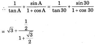 Introduction to Trigonometry Class 10 Extra Questions Maths Chapter 8 with Solutions Answers 19