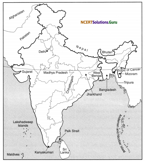 NCERT Solutions for Class 9 Social Science Geography Chapter 1 India Size and Location