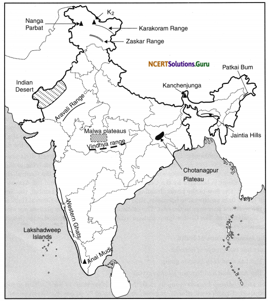 NCERT Solutions for Class 9 Social Science Geography Chapter 2 Physical Features of India