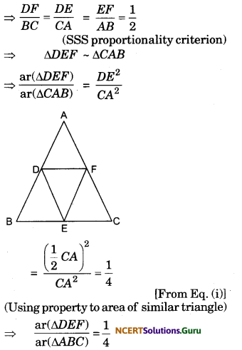 Triangles Class 10 Extra Questions Maths Chapter 6 with Solutions Answers 45