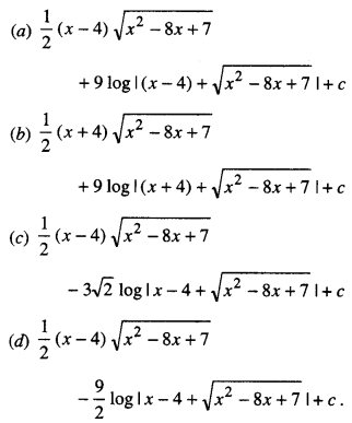 MCQ Questions for Class 12 Maths Chapter 7 Integrals with Answers 7