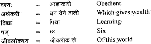 NCERT Solutions for Class 11 Sanskrit Bhaswati Chapter 3 सूक्तिसुधा 10