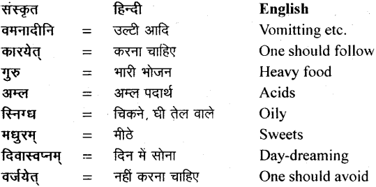 NCERT Solutions for Class 11 Sanskrit Bhaswati Chapter 4 ऋतुचर्या 8