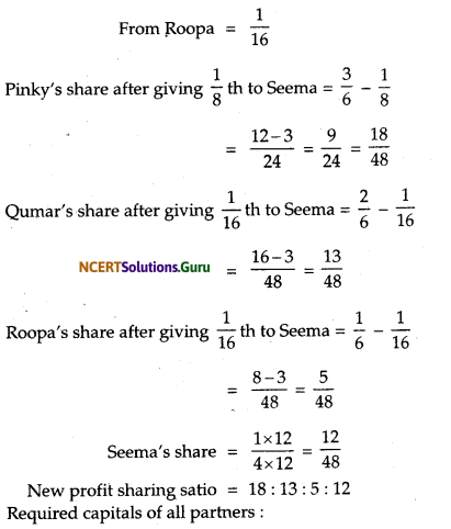 NCERT Solutions for Class 12 Accountancy Chapter 3 Reconstitution of Partnership Firm Admission of a Partner 116