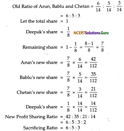 NCERT Solutions for Class 12 Accountancy Chapter 3 Reconstitution of Partnership Firm Admission of a Partner 120