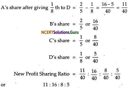 NCERT Solutions for Class 12 Accountancy Chapter 3 Reconstitution of Partnership Firm Admission of a Partner 55