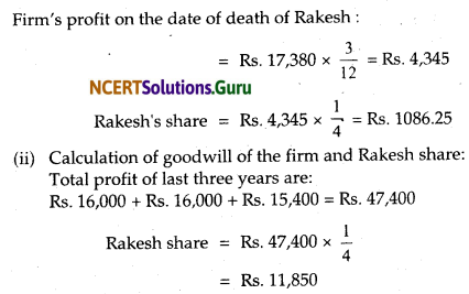 NCERT Solutions for Class 12 Accountancy Chapter 4 Reconstitution of Partnership Firm Retirement Death of a Partner 32