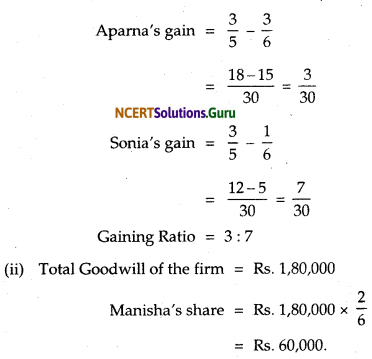 NCERT Solutions for Class 12 Accountancy Chapter 4 Reconstitution of Partnership Firm Retirement Death of a Partner 41