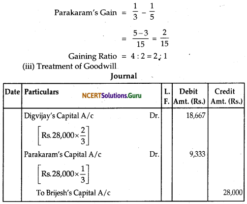 NCERT Solutions for Class 12 Accountancy Chapter 4 Reconstitution of Partnership Firm Retirement Death of a Partner 52