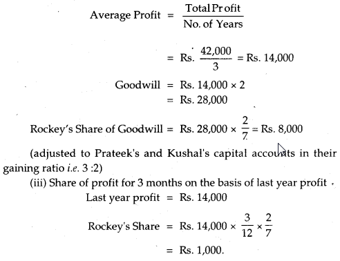 NCERT Solutions for Class 12 Accountancy Chapter 4 Reconstitution of Partnership Firm Retirement Death of a Partner 72