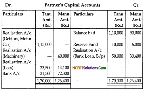 NCERT Solutions for Class 12 Accountancy Chapter 5 Dissolution of Partnership Firm 75