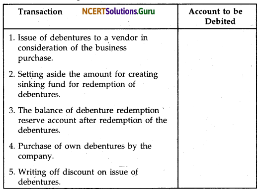 NCERT Solutions for Class 12 Accountancy Chapter 7 Issue and Redemption of Debentures 1