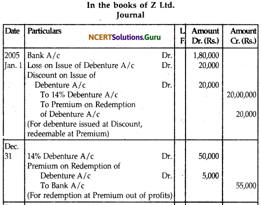 NCERT Solutions for Class 12 Accountancy Chapter 7 Issue and Redemption of Debentures 134