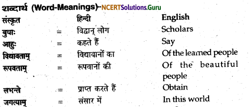 NCERT Solutions for Class 12 Sanskrit Bhaswati Chapter 6 सूक्ति-सौरभम् 3