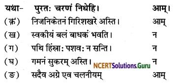 NCERT Solutions for Class 8 Sanskrit Chapter 4 सदैव पुरतो निधेहि चरणम् Q4.1
