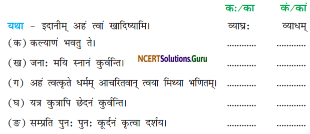 NCERT Solutions for Class 8 Sanskrit Chapter 5 कण्टकेनैव कण्टकम् Q3