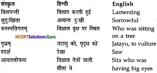 NCERT Solutions for Class 9 Sanskrit Shemushi Chapter 10 जटायोः शौर्यम् 1