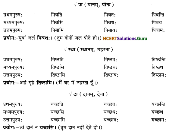 Class 6 Sanskrit Grammar Book Solutions लकाररूपाणि 3