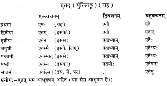 Class 6 Sanskrit Grammar Book Solutions सर्वनाम संख्यावाचक शब्दरूपाणि 11