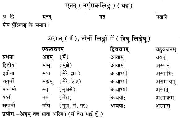 Class 6 Sanskrit Grammar Book Solutions सर्वनाम संख्यावाचक शब्दरूपाणि 13