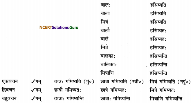 Class 7 Sanskrit Grammar Book Solutions धातुरूप-प्रकरणम् 5