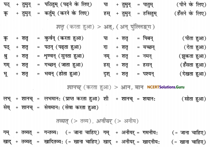 Class 7 Sanskrit Grammar Book Solutions प्रत्यय-प्रकरणम् 4