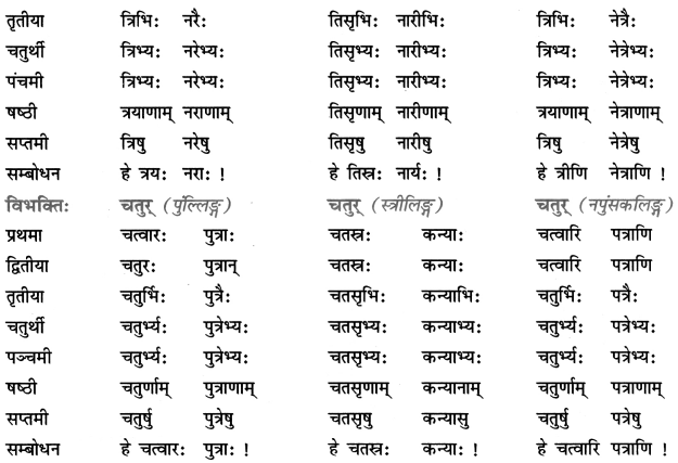 Class 7 Sanskrit Grammar Book Solutions संख्यावाचक-विशेषणपदानि 3