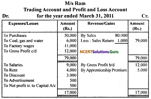 NCERT Solutions for Class 11 Accountancy Chapter 9 Financial Statements 1.9