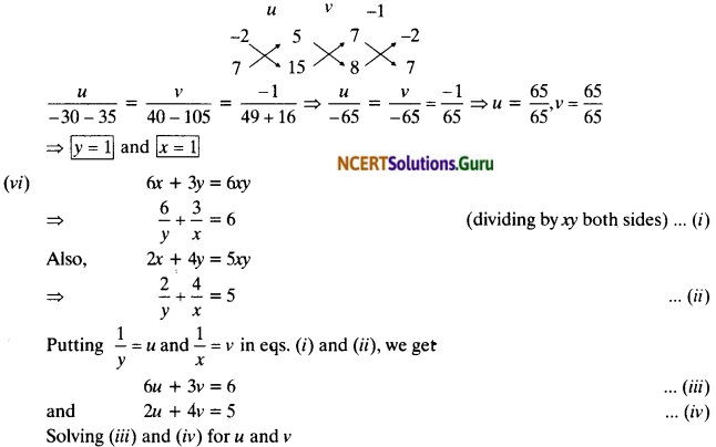 NCERT Solutions for Class 10 Maths Chapter 3 Pair of Linear Equations in Two Variables Ex 3.6 8