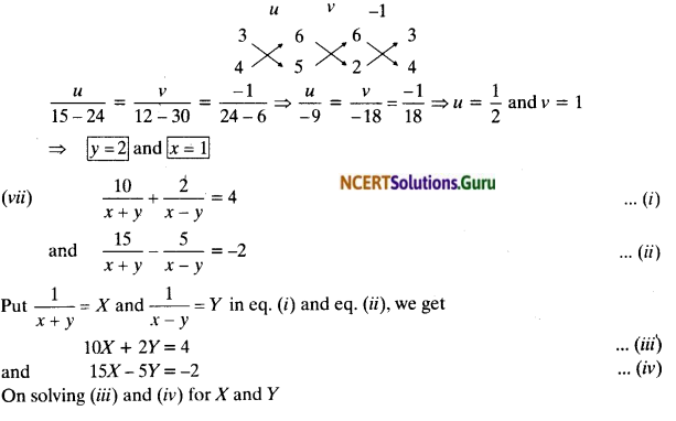 NCERT Solutions for Class 10 Maths Chapter 3 Pair of Linear Equations in Two Variables Ex 3.6 9