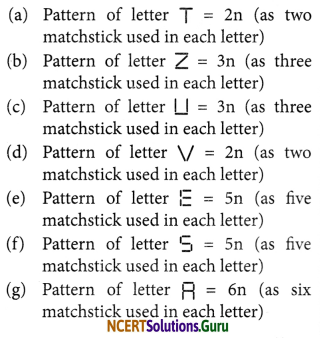 NCERT Solutions for Class 6 Maths Chapter 11 Algebra Ex 11.1 2