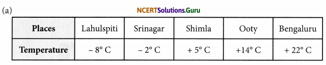 NCERT Solutions for Class 7 Maths Chapter 1 Integers Ex 1.1 2