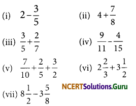 NCERT Solutions for Class 7 Maths Chapter 2 Fractions and Decimals Ex 2.1 1