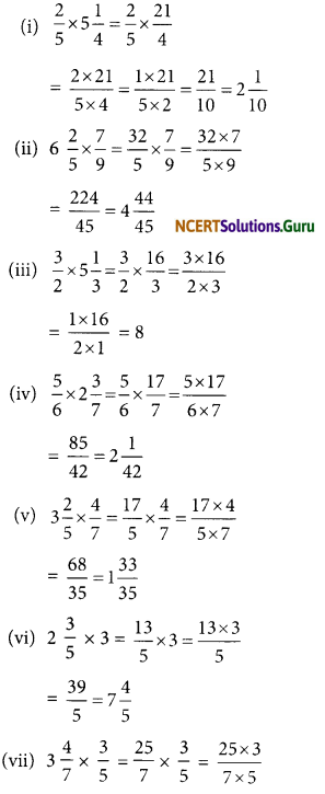 NCERT Solutions for Class 7 Maths Chapter 2 Fractions and Decimals Ex 2.3 6