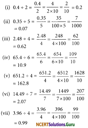 NCERT Solutions for Class 7 Maths Chapter 2 Fractions and Decimals Ex 2.7 1