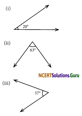NCERT Solutions for Class 7 Maths Chapter 5 Lines and Angles Ex 5.1 1