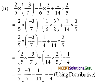 NCERT Solutions for Class 8 Maths Chapter 1 Rational Numbers Ex 1.1 Q1.1
