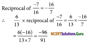 NCERT Solutions for Class 8 Maths Chapter 1 Rational Numbers Ex 1.1 Q6