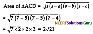 NCERT Solutions for Class 9 Maths Chapter 12 Heron’s Formula Ex 12.2 Q2.1