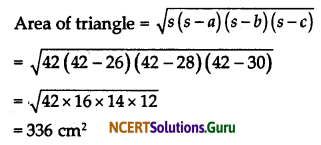 NCERT Solutions for Class 9 Maths Chapter 12 Heron’s Formula Ex 12.2 Q4