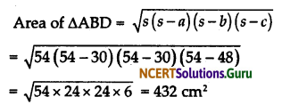 NCERT Solutions for Class 9 Maths Chapter 12 Heron’s Formula Ex 12.2 Q5.1