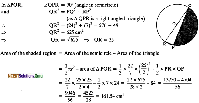 NCERT Solutions for Class 10 Maths Chapter 12 Areas Related to Circles Ex 12.3 1