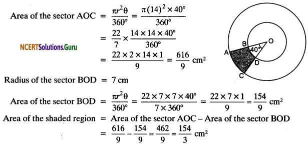 NCERT Solutions for Class 10 Maths Chapter 12 Areas Related to Circles Ex 12.3 2