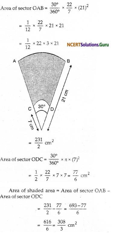 NCERT Solutions for Class 10 Maths Chapter 12 Areas Related to Circles Ex 12.3 23