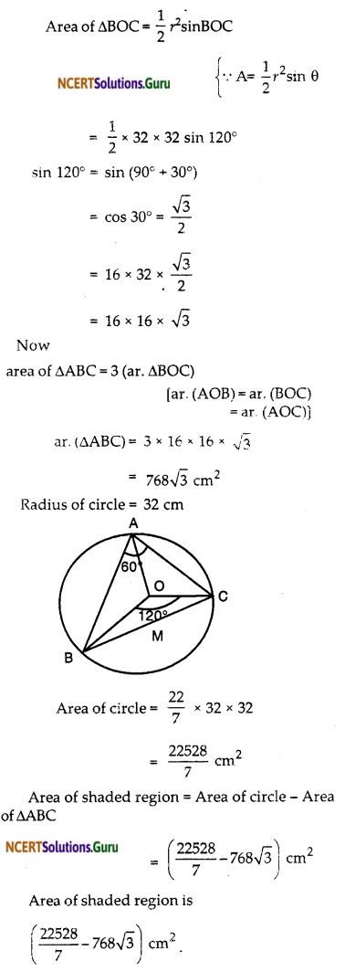 NCERT Solutions for Class 10 Maths Chapter 12 Areas Related to Circles Ex 12.3 8
