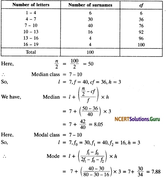NCERT Solutions for Class 10 Maths Chapter 14 Statistics Ex 14.3 15