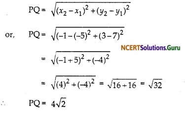 NCERT Solutions for Class 10 Maths Chapter 7 Coordinate Geometry Ex 7.1 2