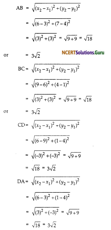NCERT Solutions for Class 10 Maths Chapter 7 Coordinate Geometry Ex 7.1 7